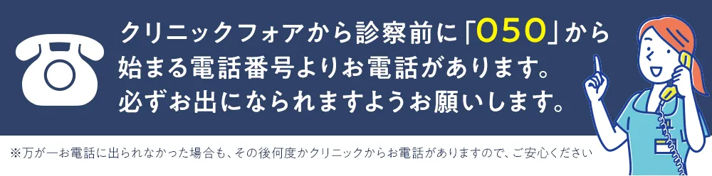 クリニックフォア電話